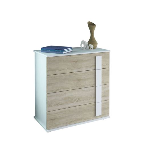 Комод Ренцо-13 белый / дуб сонома