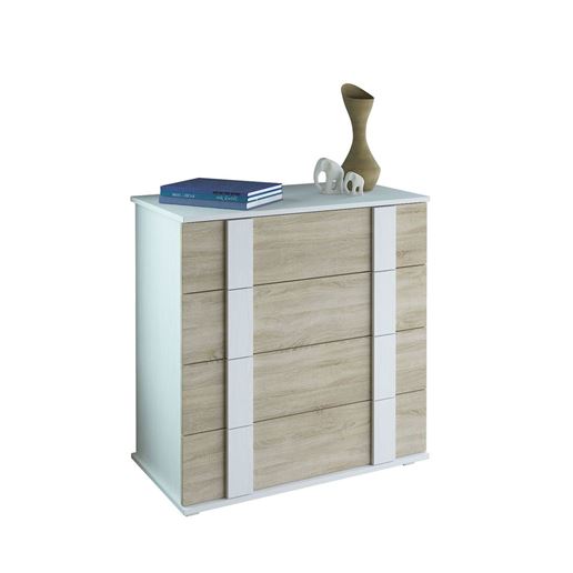 Комод Ренцо-16 белый / дуб сонома