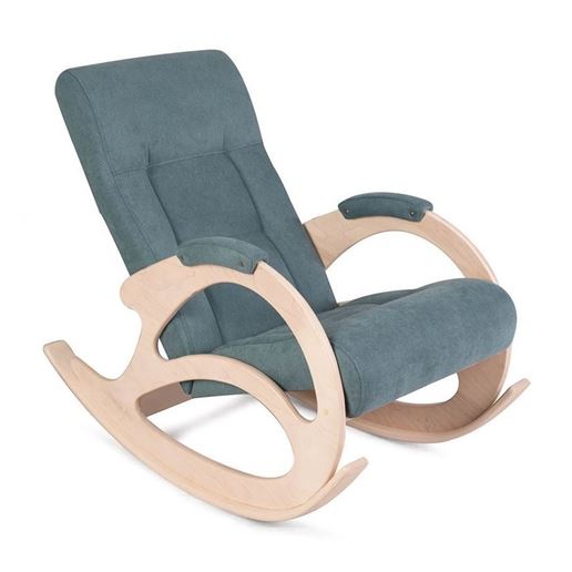 Кресло-качалка К-5 (беленый дуб / 09 - бирюзовый)