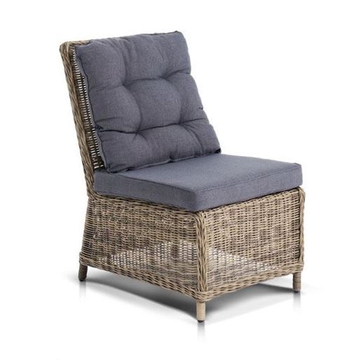 Бергамо, плетеный центральный модуль дивана, соломенный