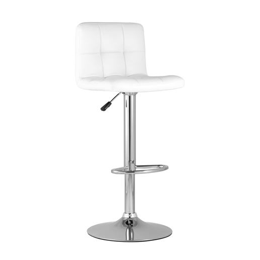 Стул барный Малави LITE белый поворотно-подъемный механизм газ-лифт обивка сиденья из искусственной к