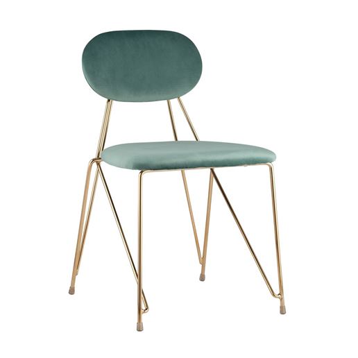 Стул Элис мягкий мятный обивка вельвет