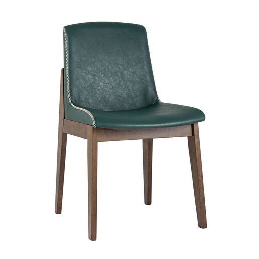 Стул LOKI зеленый обеденный обивка экокожа