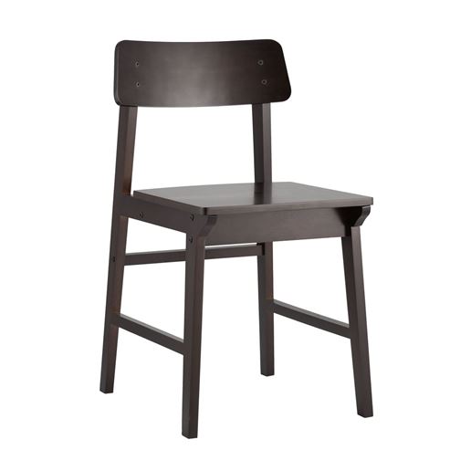 Стул ODEN коричневый цвет эспрессо обеденный деревянный массив гевеи со спинкой