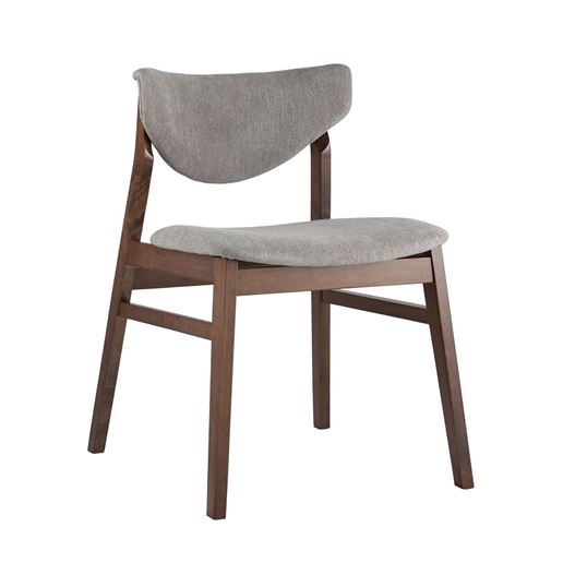 Стул RAGNAR обеденный деревянный с мягким серым тканевым сиденьем