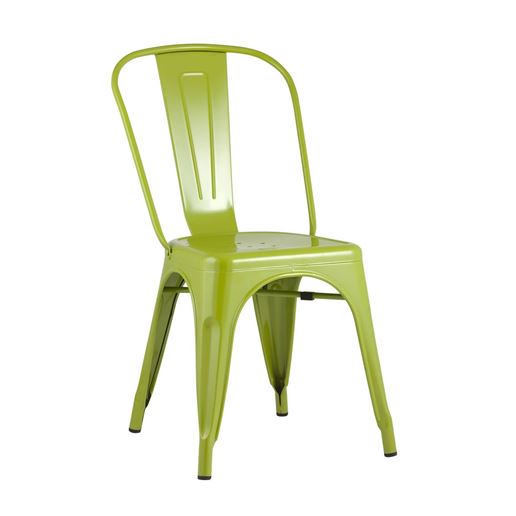 Стул Tolix салатовый глянцевый, экокожа, пластик, металл