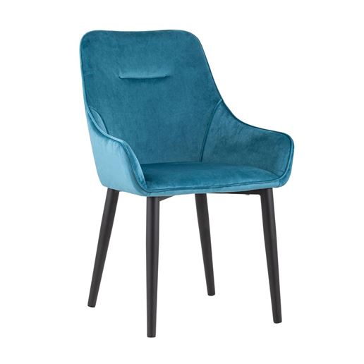Стул Диана велюр бирюзовый, металлический каркас
