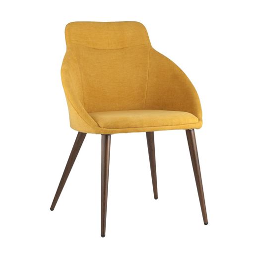 Стул Квини желтый обивка плотная ткань, стальные ножки