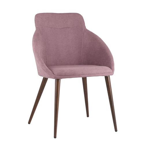 Стул Квини розовый обивка плотная ткань, стальные ножки