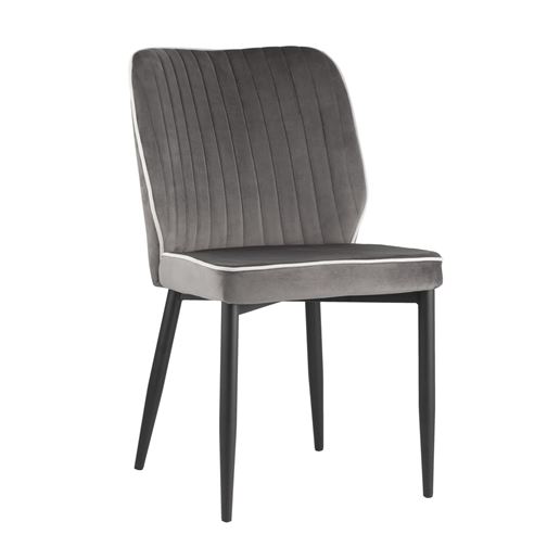 Стул Лоренс антрацитовый, обивка мебельный велюр