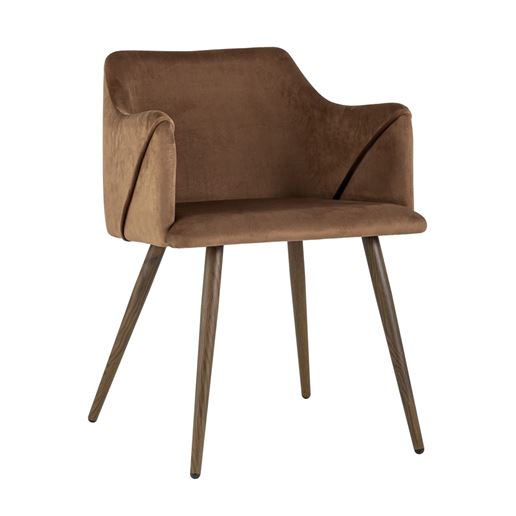 Стул Монарх коричневый обивка плотная ткань, металлические ножки