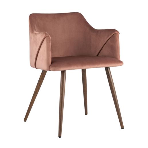 Стул Монарх розовый обивка плотная ткань, стальные ножки