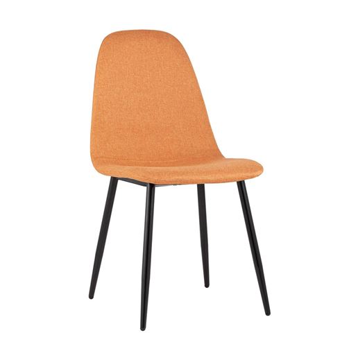 Стул Норман рогожка оранжевый ножки металл