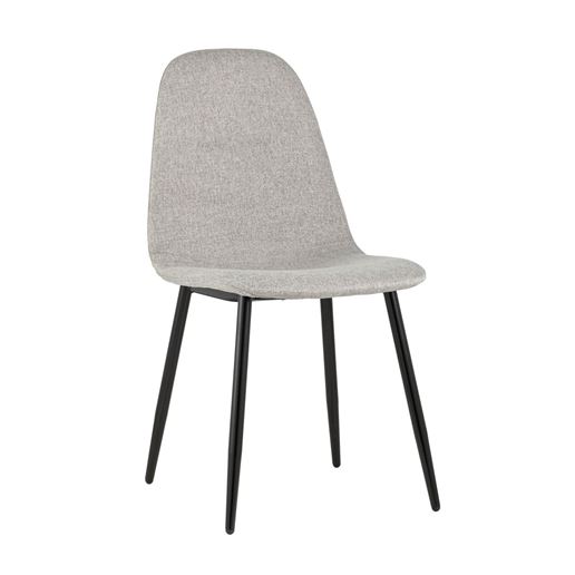 Стул Норман рогожка светло-серый ножки металл