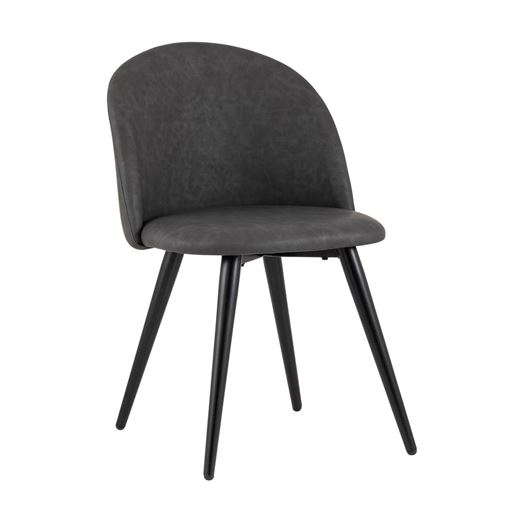 Стул обеденный Лион цвет темно-серый обивка экокожа