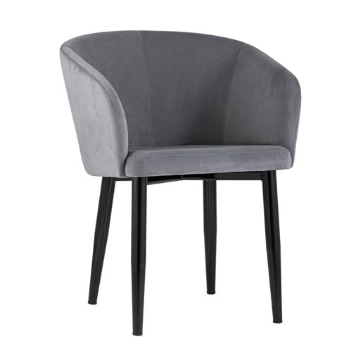 Стул Ральф велюр серый