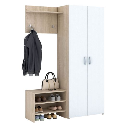 Прихожая Уно-71 дуб сонома / белый