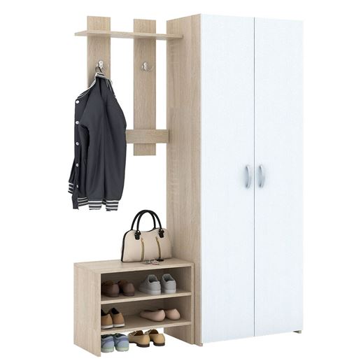 Прихожая Уно-72 дуб сонома / белый