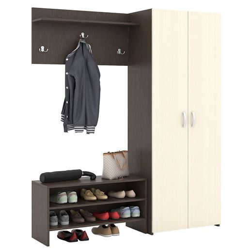 Прихожая Уно-73 венге / дуб молочный