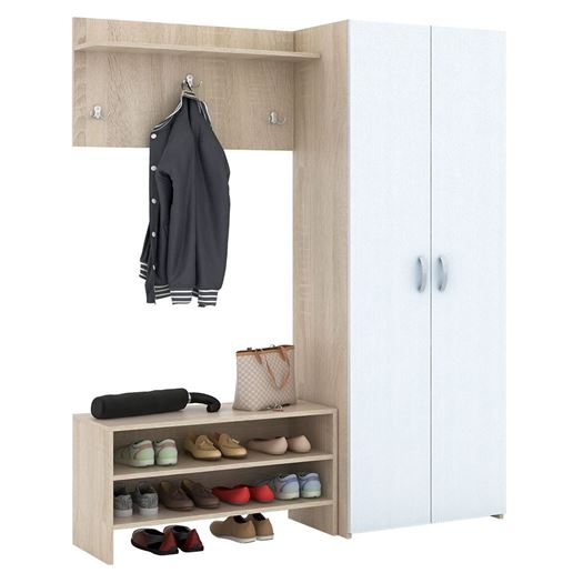 Прихожая Уно-73 дуб сонома / белый