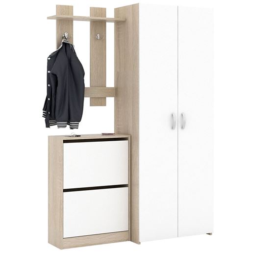 Прихожая Уно-76 дуб сонома / белый