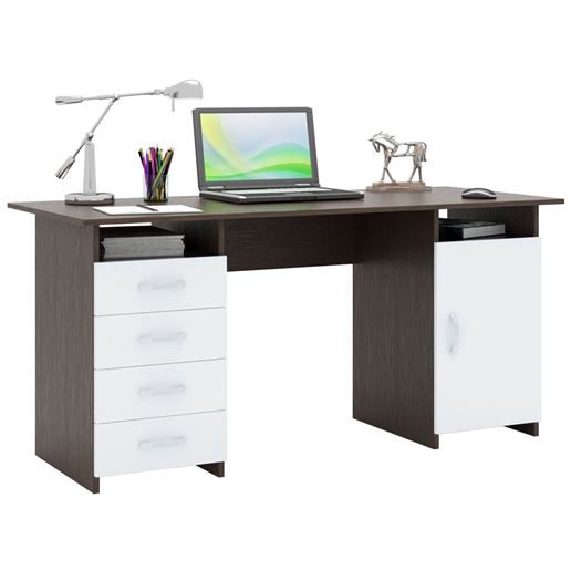 Стол письменный Милан-7 (0120) венге / белый