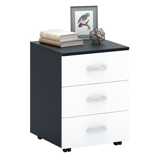 Тумба Альба-3 черный / белый