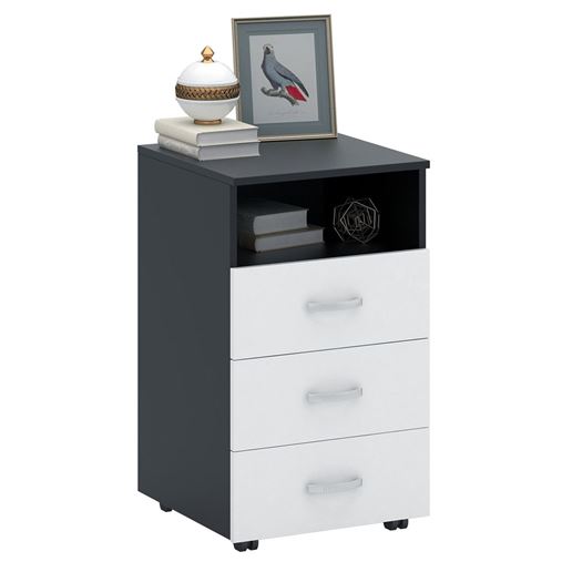 Тумба Альба-4 черный / белый