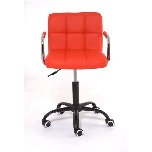 Кресло Мастера ARNO с подлокотниками (PU RED / Black) КОМБИНИРОВАННЫЙ