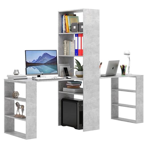 Стеллаж со столами Рикс-455 бетон