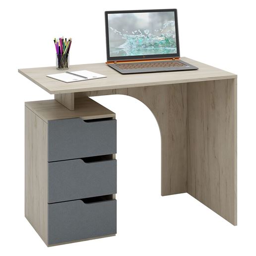 Стол компьютерный Нейт-1 дуб крафт / серый