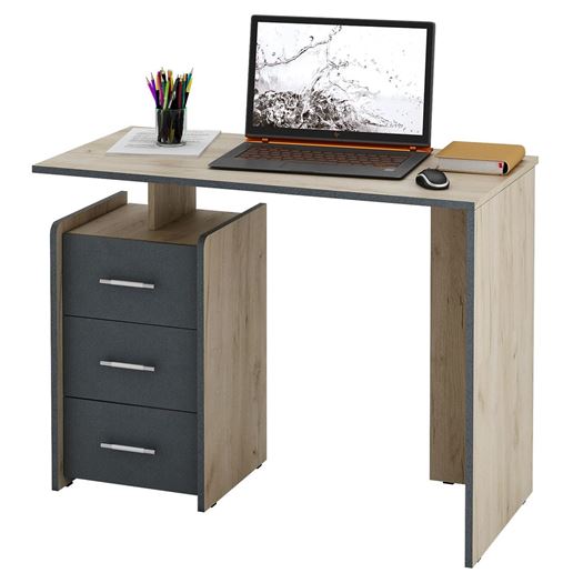 Стол письменный Слим-1 дуб крафт / серый