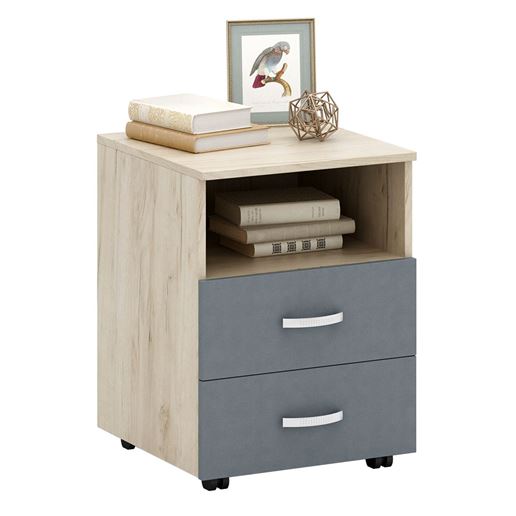 Тумба Альба-2 дуб крафт / серый