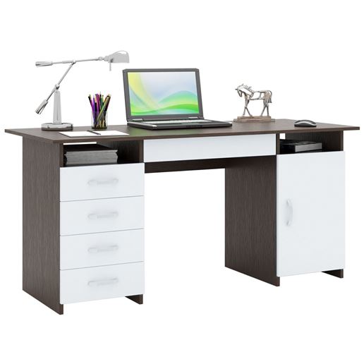 Стол письменный Милан-7Я (0120) венге / белый