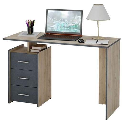 Стол письменный Слим-2 дуб крафт / серый