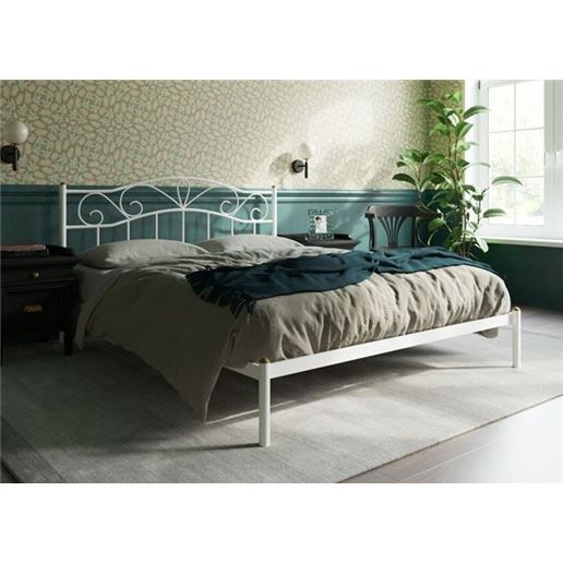 Кровать "Глэдис" без изножья (160х200/ноги металл/цвет Белый)