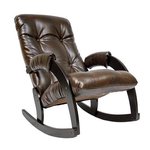 Кресло-качалка  Модель 67 (Antik крокодил/венге) коричневый