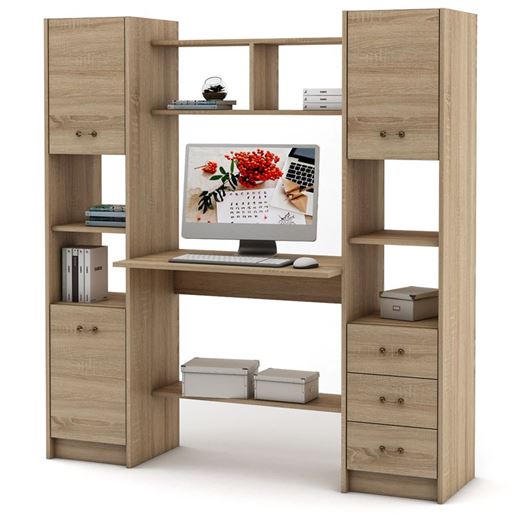 Компьютерный стол Август-6-Дуб-сонома