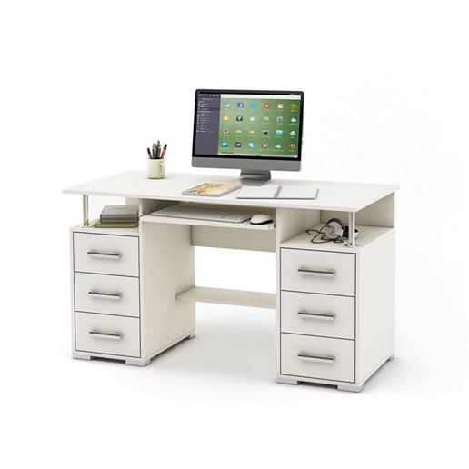 Компьютерный стол Амбер-8-Белый