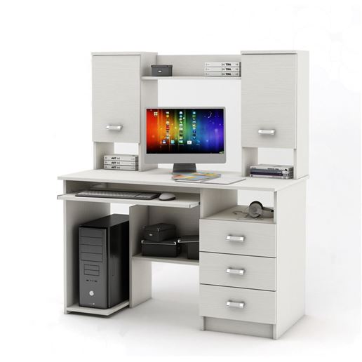 Компьютерный стол Имидж-20-Белый