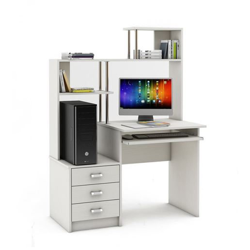 Компьютерный стол Имидж-25-Белый