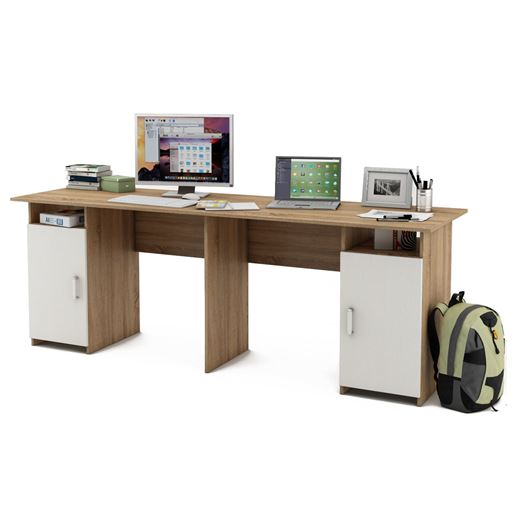 Письменный стол Лайт-12-Дуб-сонома/Белый