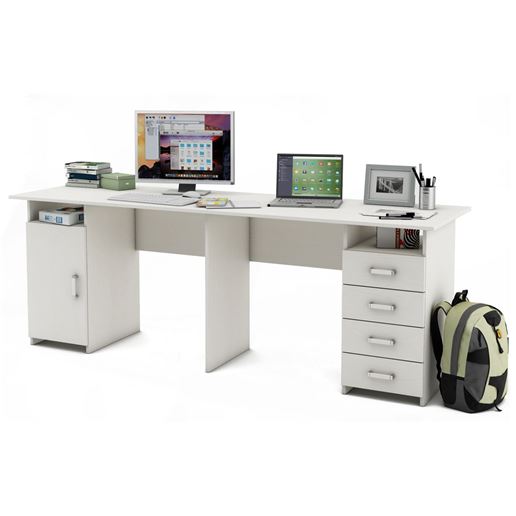 Письменный стол Лайт-13-Белый