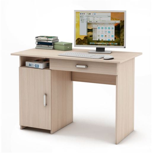 Письменный стол Лайт-2Я-Дуб-молочный