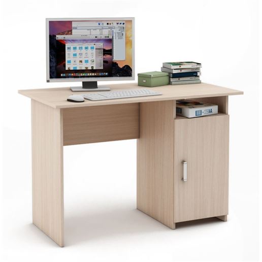 Письменный стол Лайт-3-Дуб-молочный
