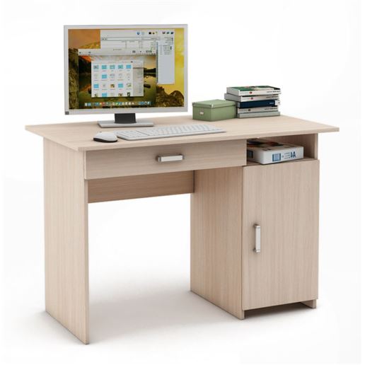 Письменный стол Лайт-3Я-Дуб-молочный