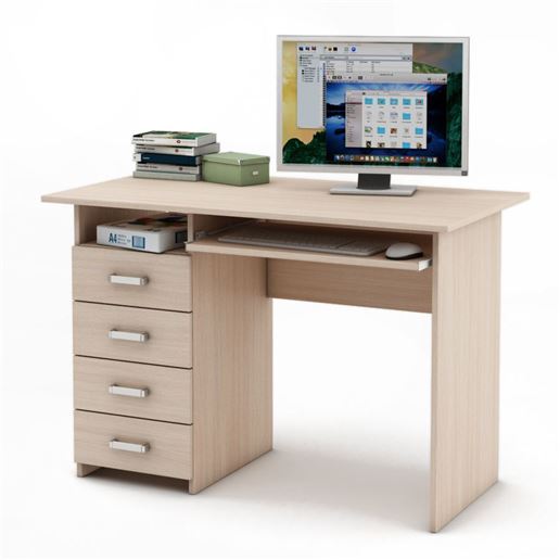 Письменный стол Лайт-4К-Дуб-молочный
