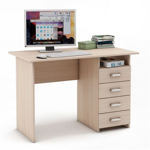 Письменный стол Лайт-5-Дуб-молочный