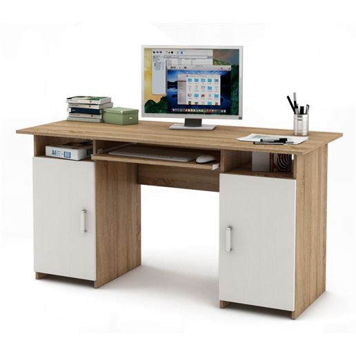 Письменный стол Лайт-6К-Дуб-сонома/Белый