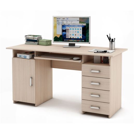 Письменный стол Лайт-7К-Дуб-молочный